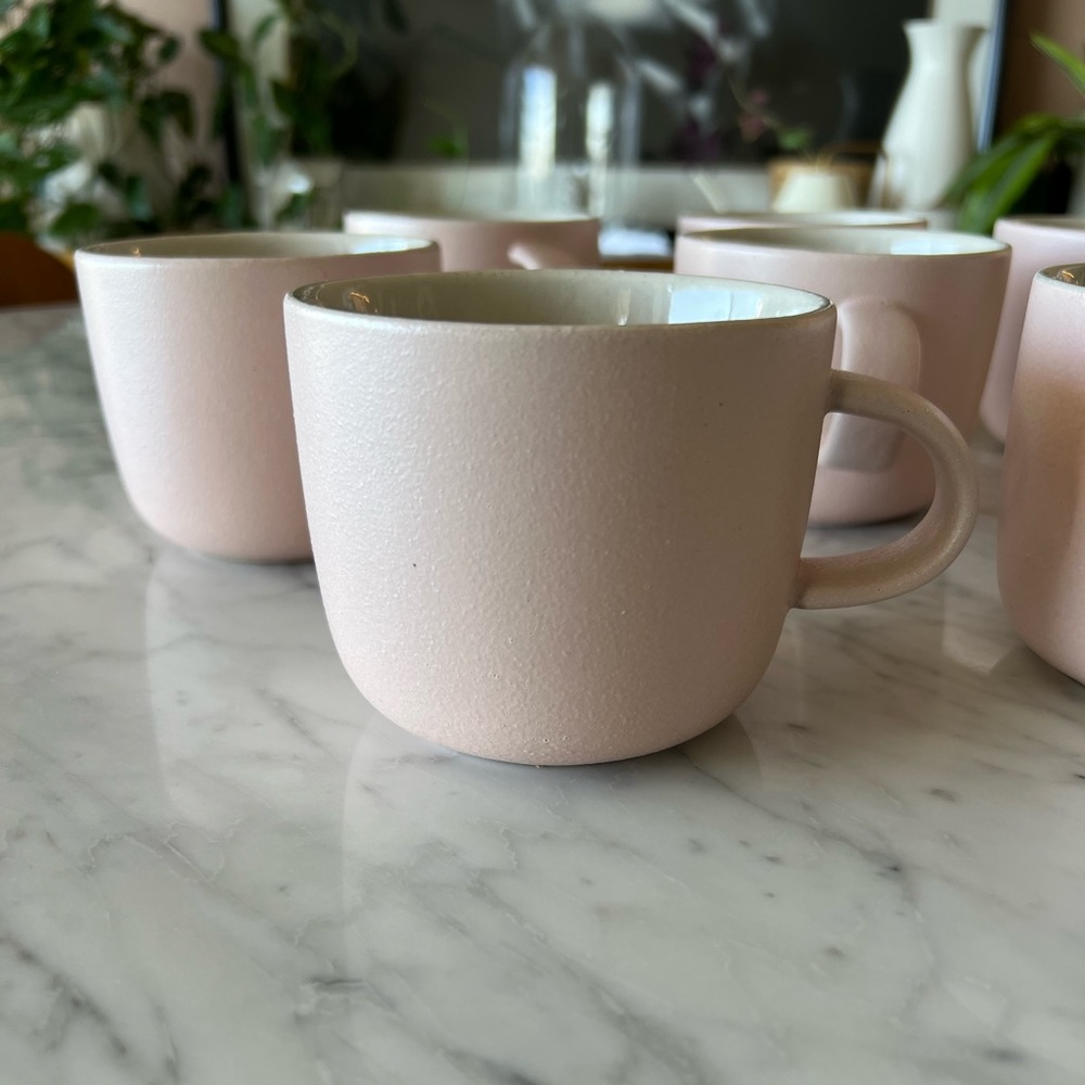 8 West Elm Kaloh Mugs Pink